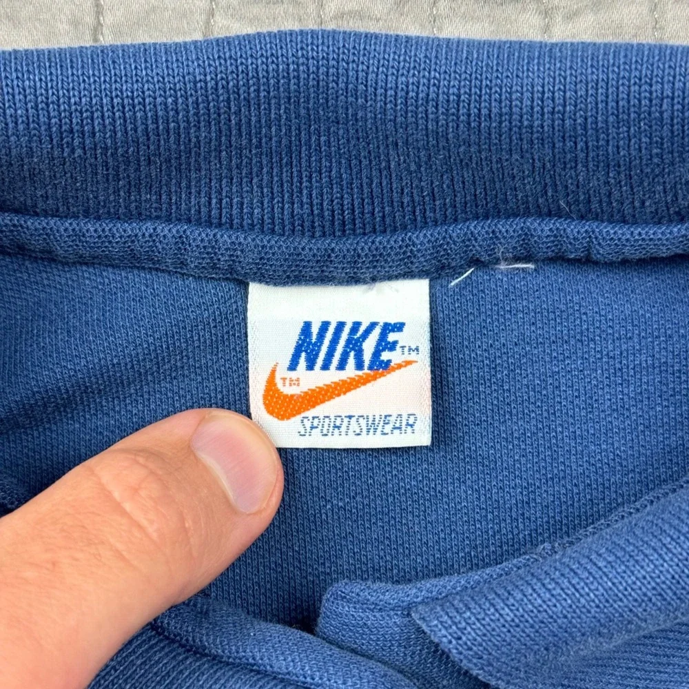 True Vintage Nike Shirt Men Small Blue‎ Polo Sportswear 70s 1970s Made In USA